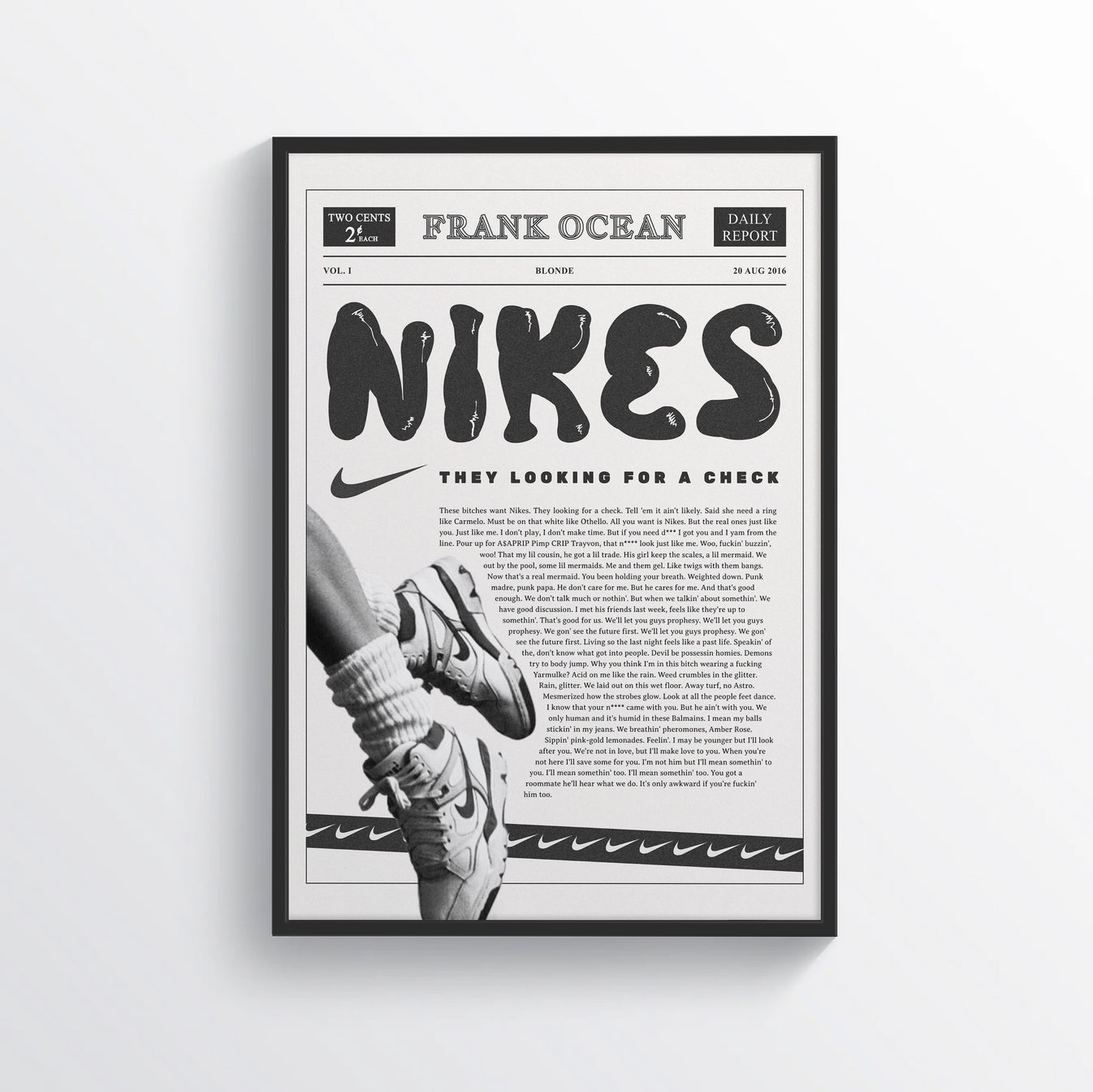 Retro Blonde Ocean Poster