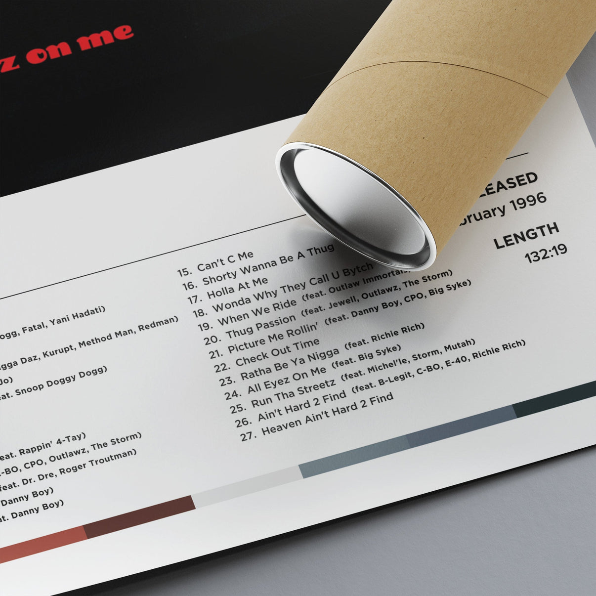 2pac "All Eyez on Me" Poster Print