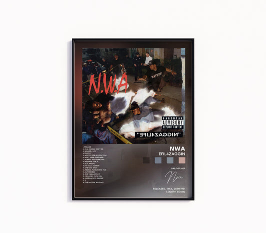 NWA "Efil4zaggin" Album Poster