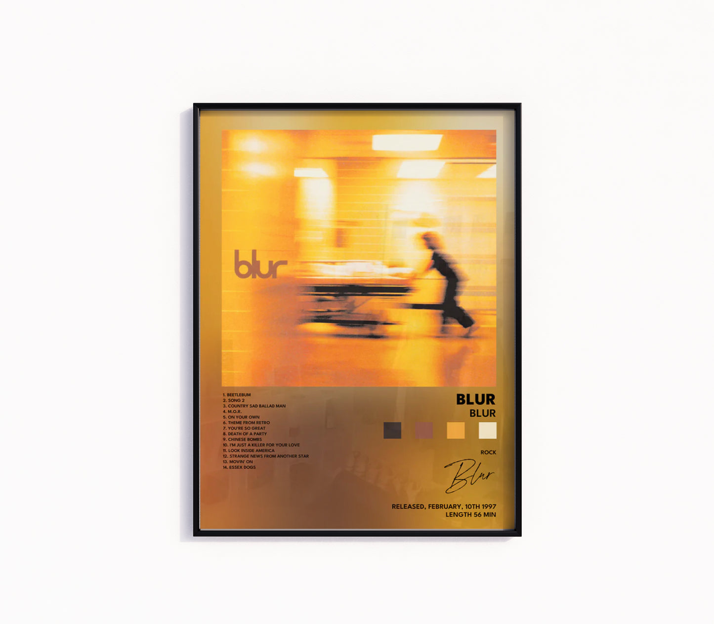 Blur "Blur" Album Poster