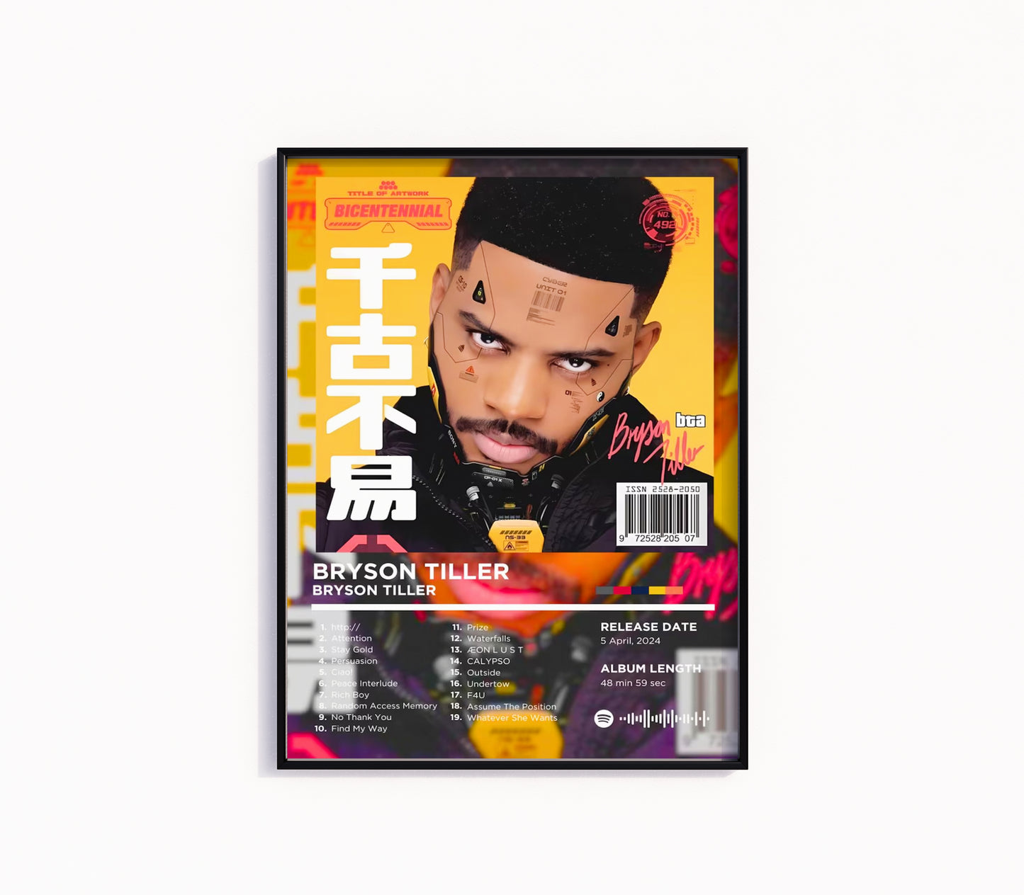 Bryson Tiller "Bryson Tiller" Album Poster