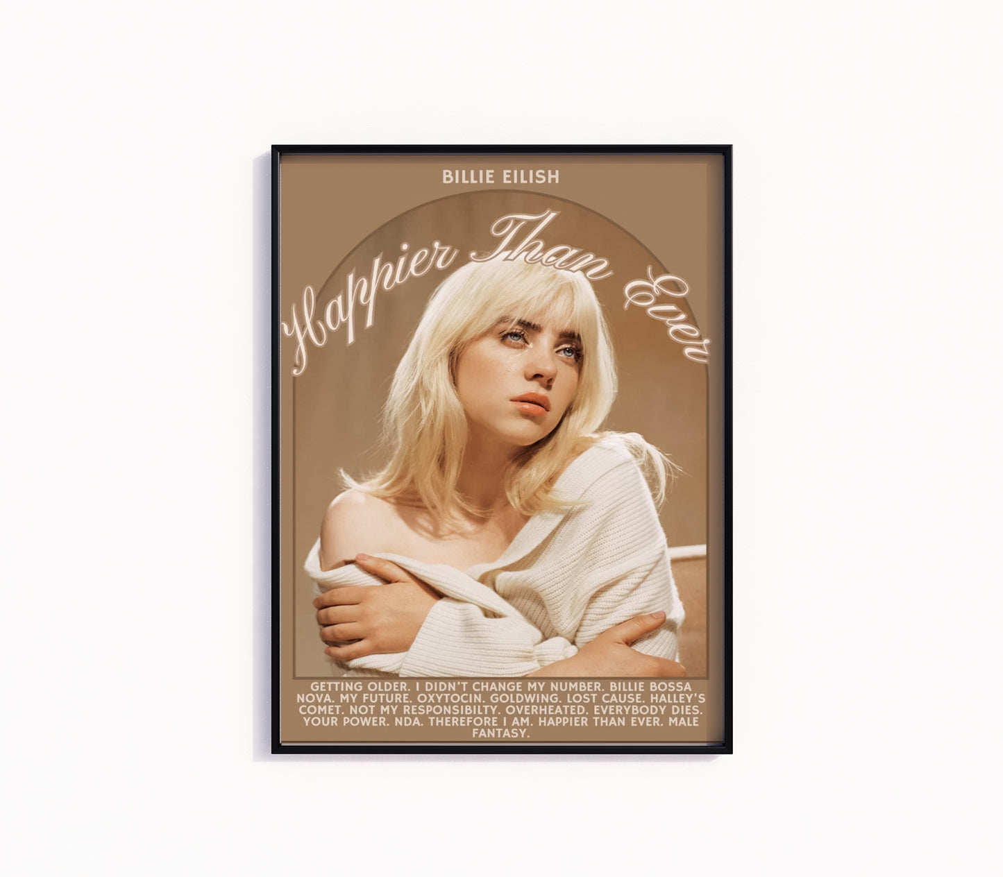 Billie Eilish "Happier Than Ever" Poster