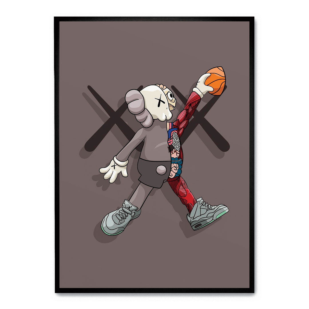 Kaws Basketball Poster