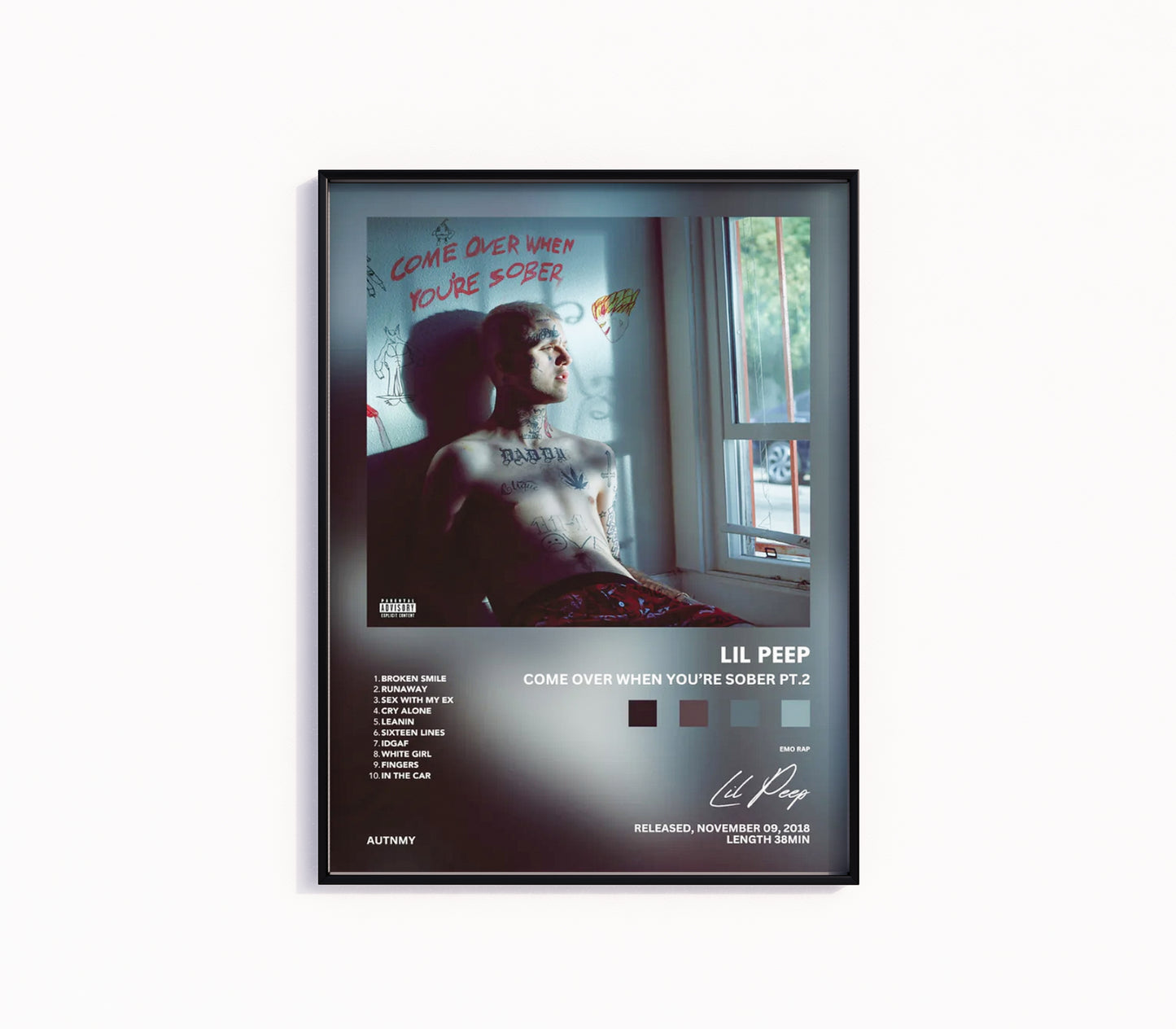 Lil Peep "Come Over When You're Sober Pt2" Album Poster