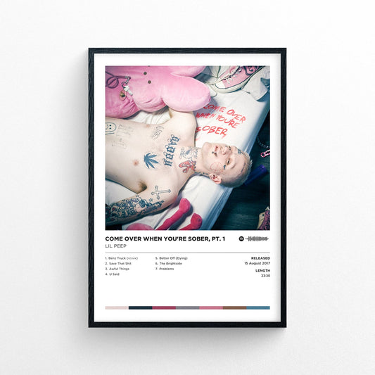 Lil Peep "Come Over When You're Sober" Poster Print