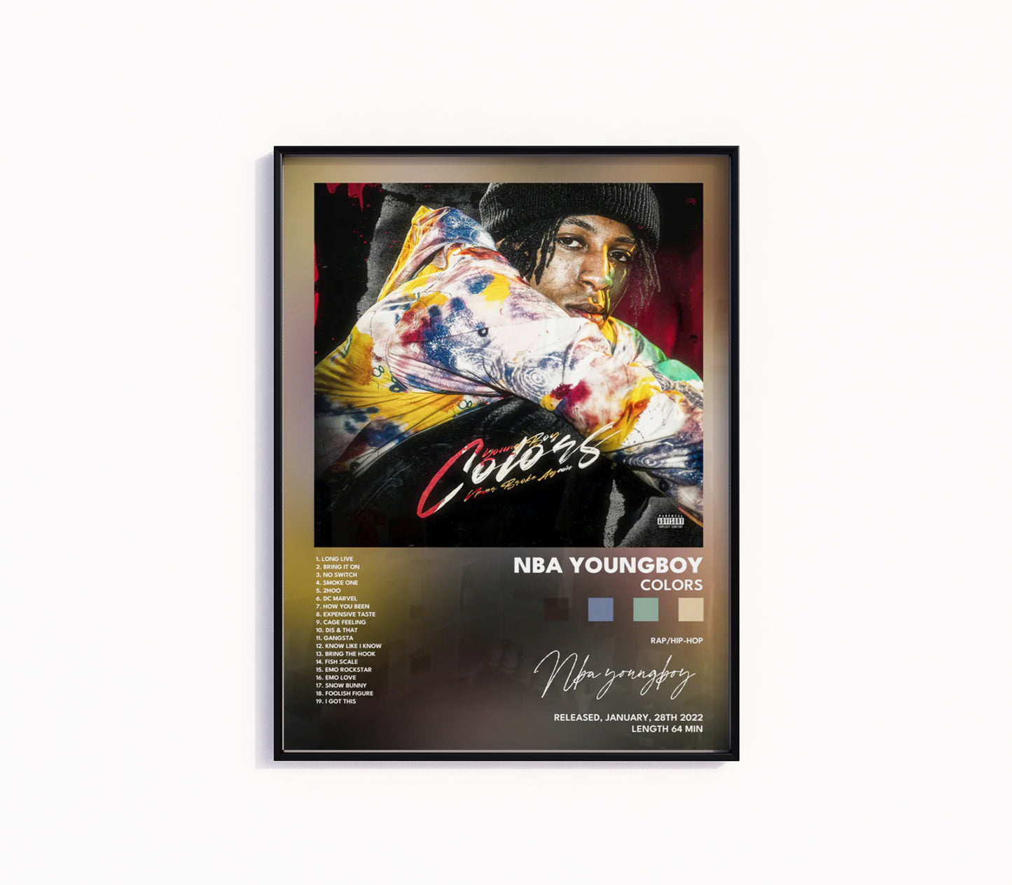 NBA YoungBoy "Colors" Album Poster