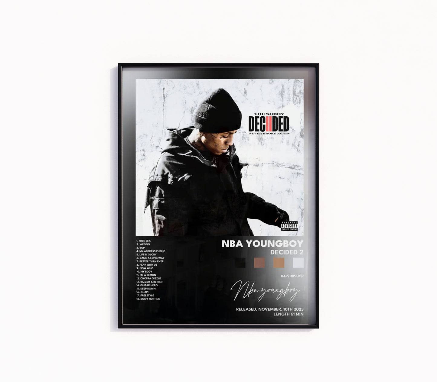 NBA YoungBoy "Decided 2" Album Poster