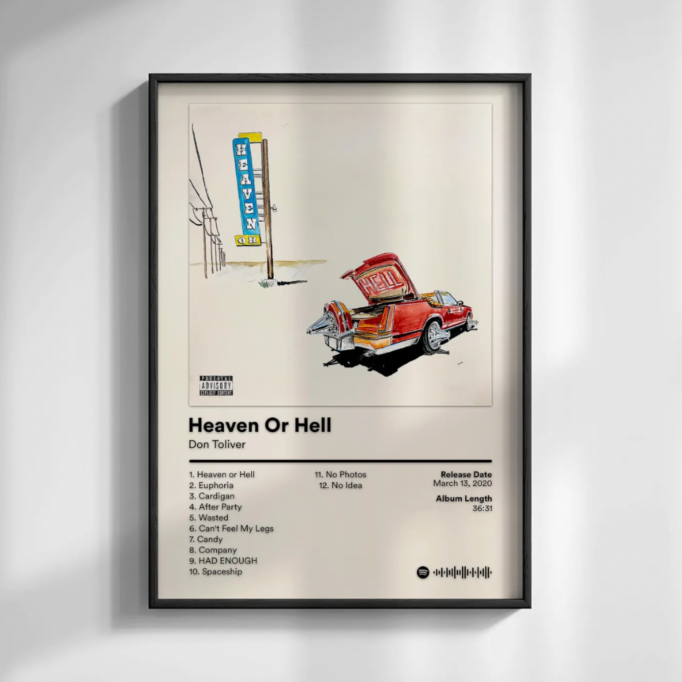 Don Toliver "Heaven Or Hell" Album Poster
