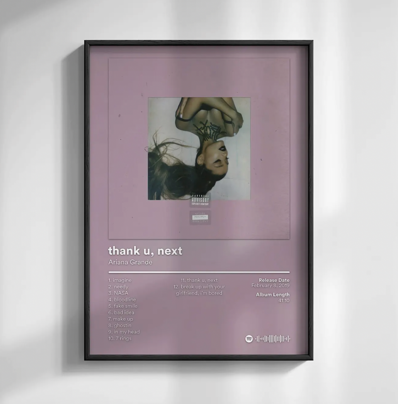 Ariana Grande "Thank U, Next" Album Poster