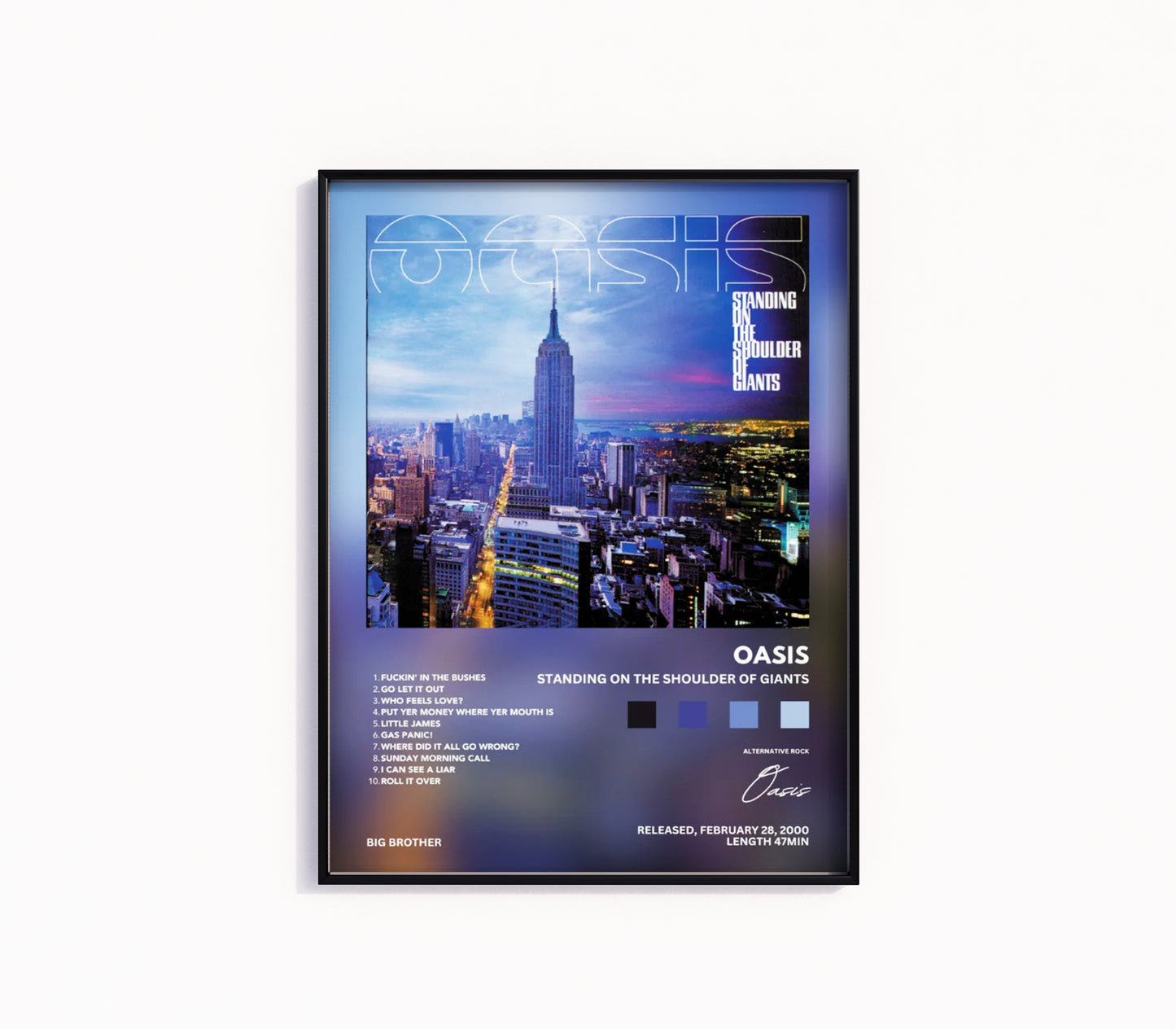 Oasis "Standing On The Shoulder Of Giants" Poster