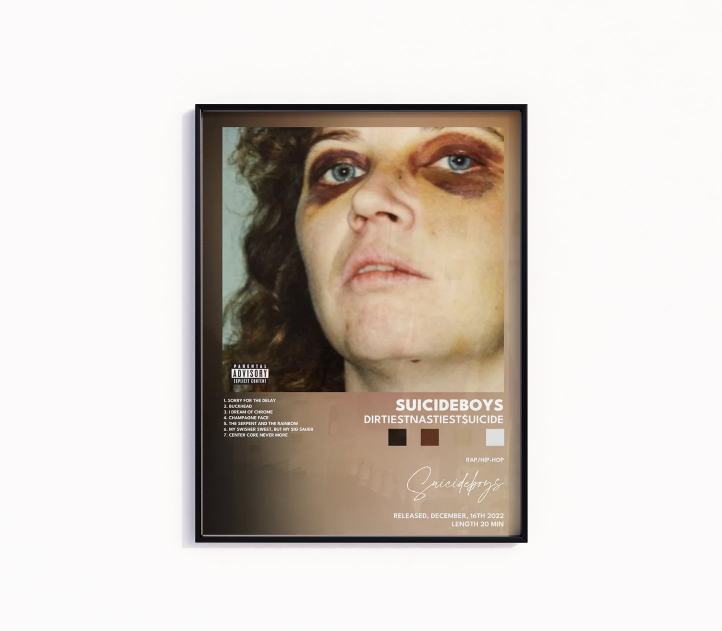 SuicideBoys "DIRTYNASTY$UICIDE" Album Poster