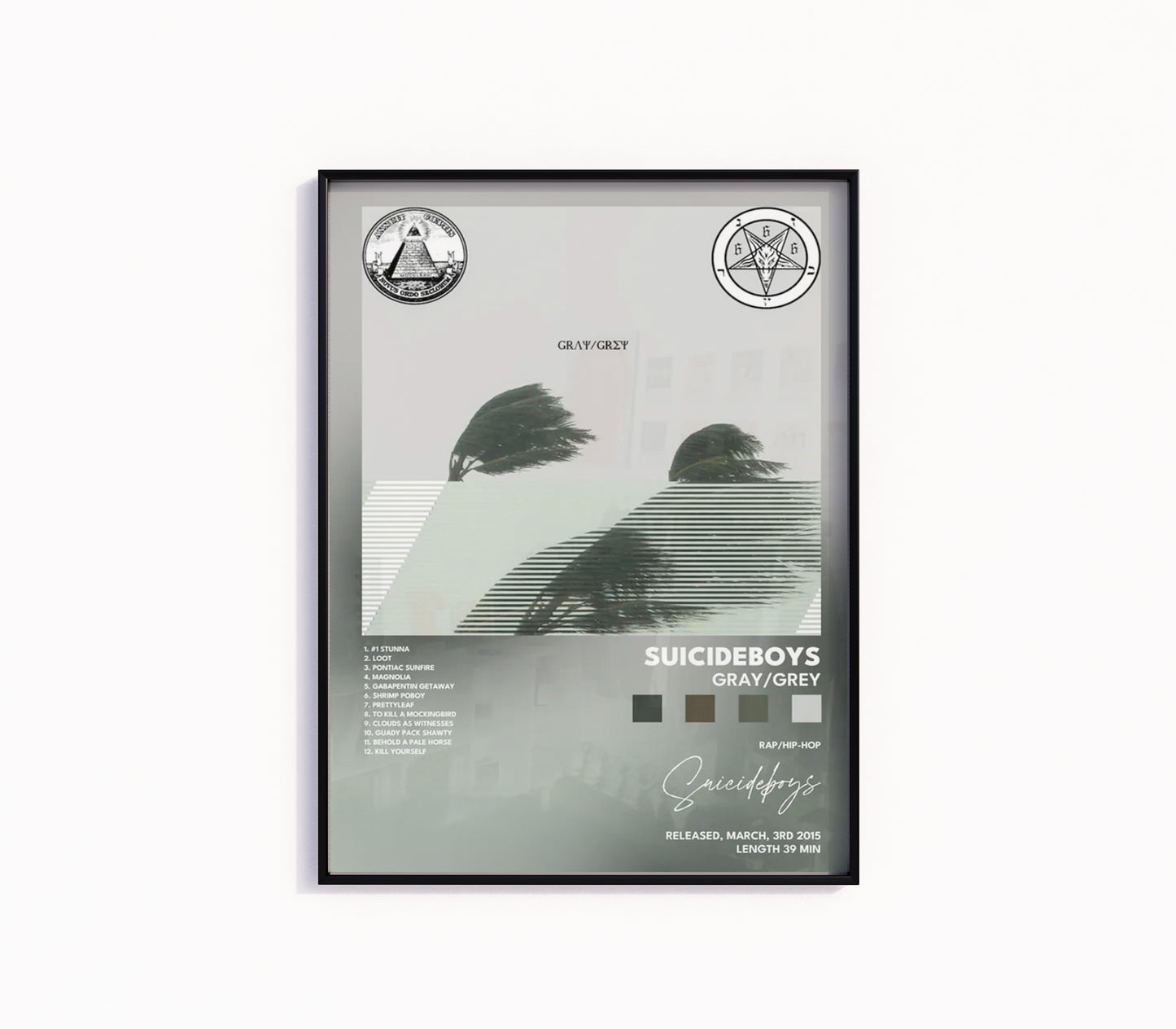 SuicideBoys "Gray/Grey" Album Poster