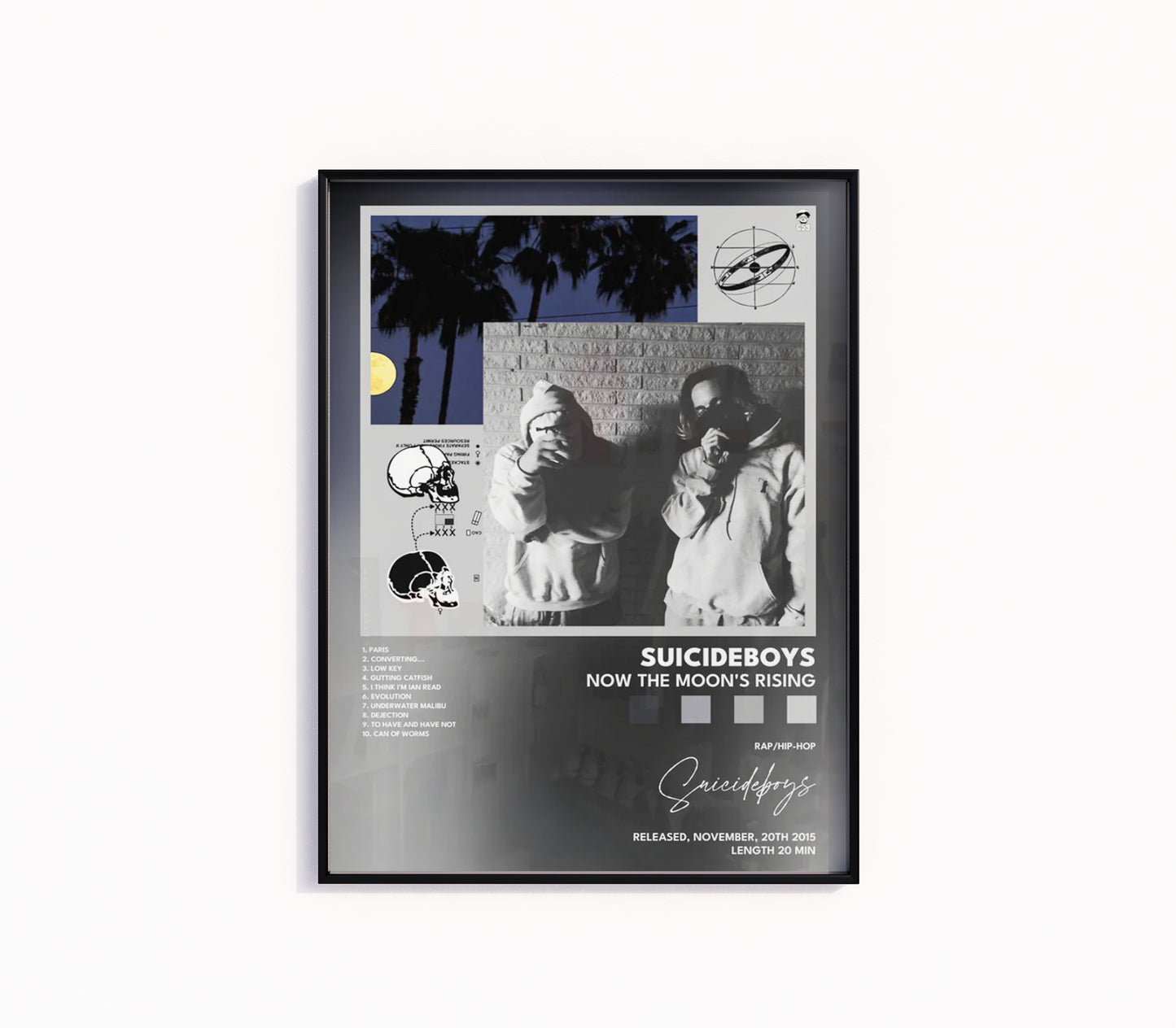 SuicideBoys "Now the Moon's Rising" Album Poster