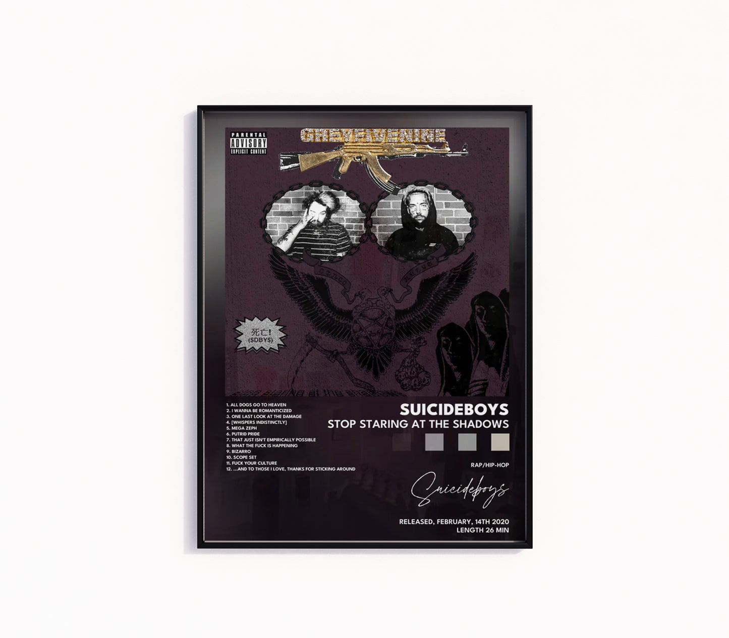 SuicideBoys "Stop Staring at the Shadows" Album Poster