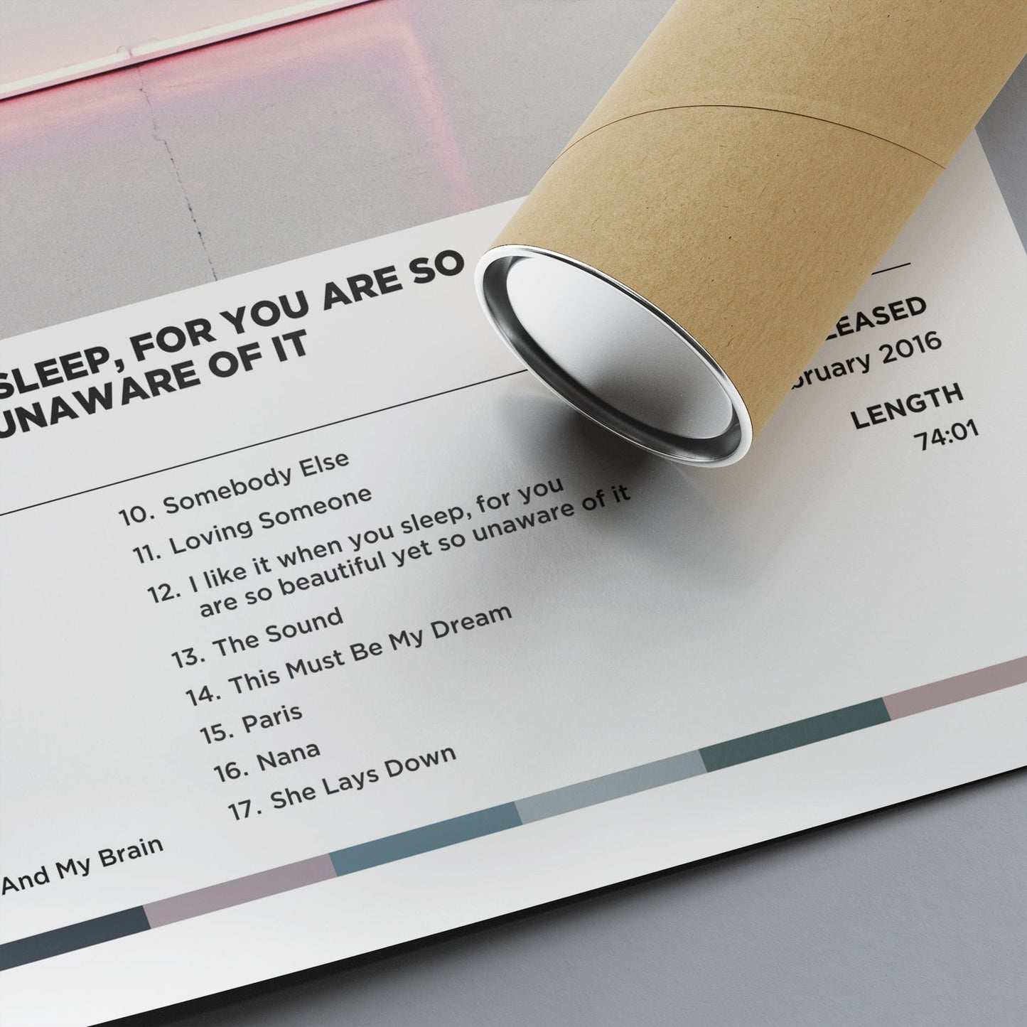 The 1975 "I Like It When You Sleep" Album Poster