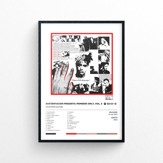 XXXTentacion "Members Only" Poster Print