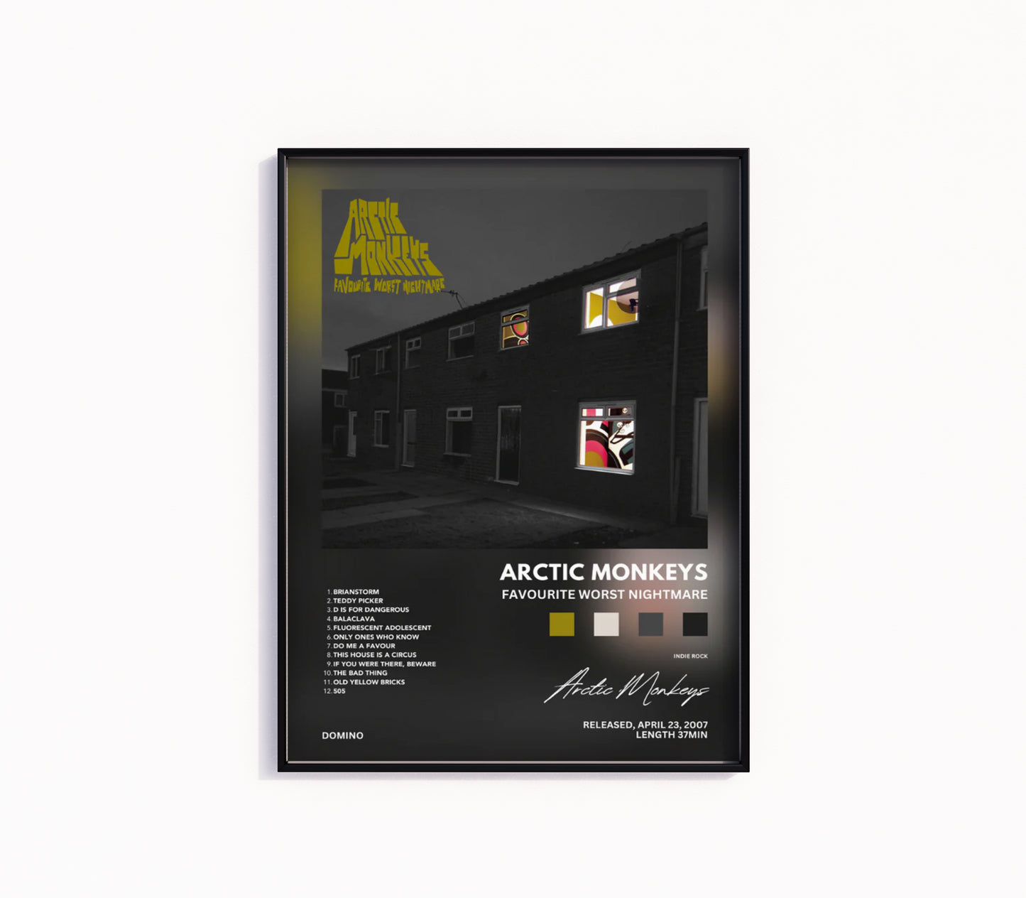 Arctic Monkeys "Favourite Worst Nightmare" Album Poster