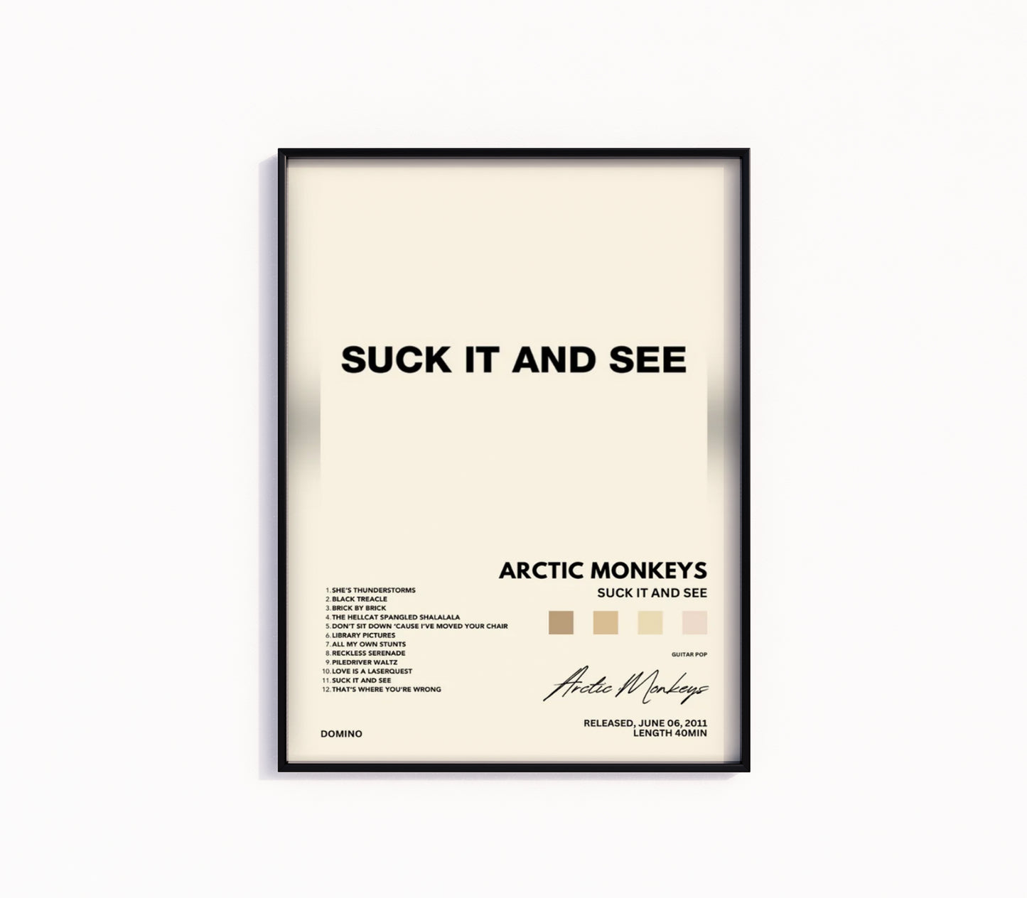 Arctic Monkeys "Suck It and See" Album Poster