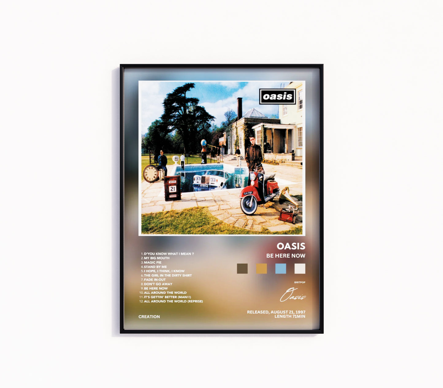 Oasis "Be Here Now" Poster