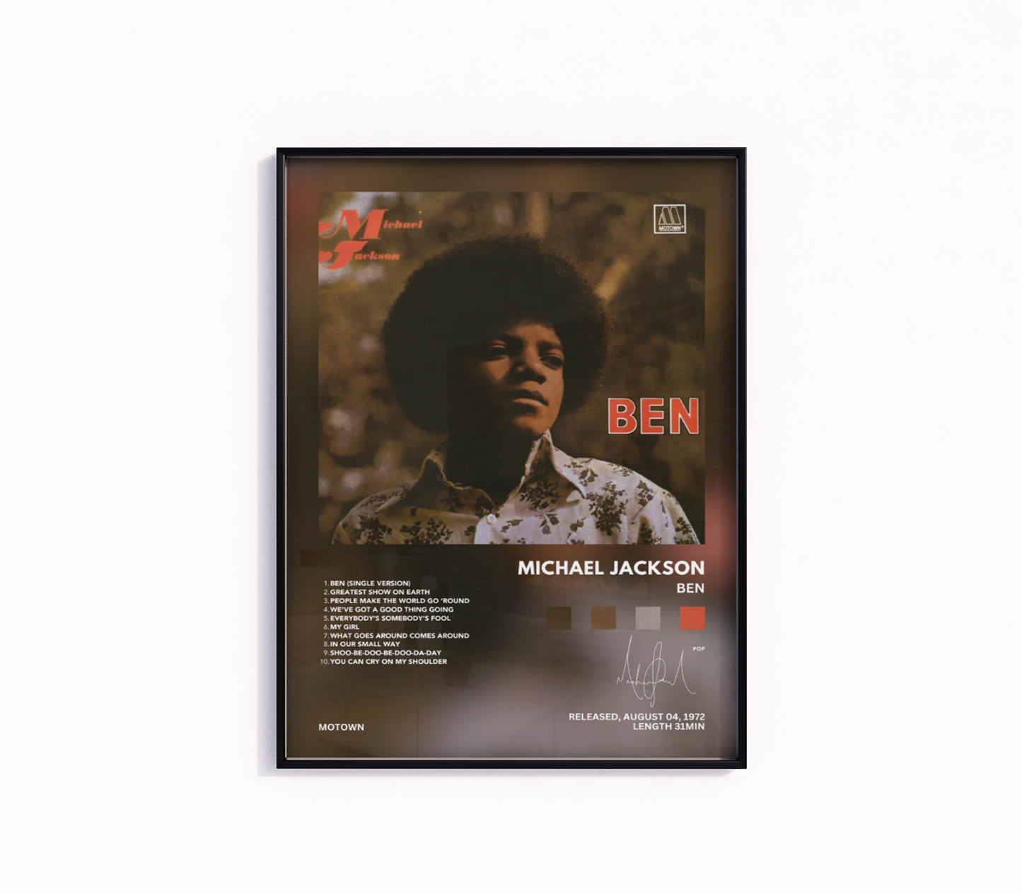 Michael Jackson "Ben" Album Poster