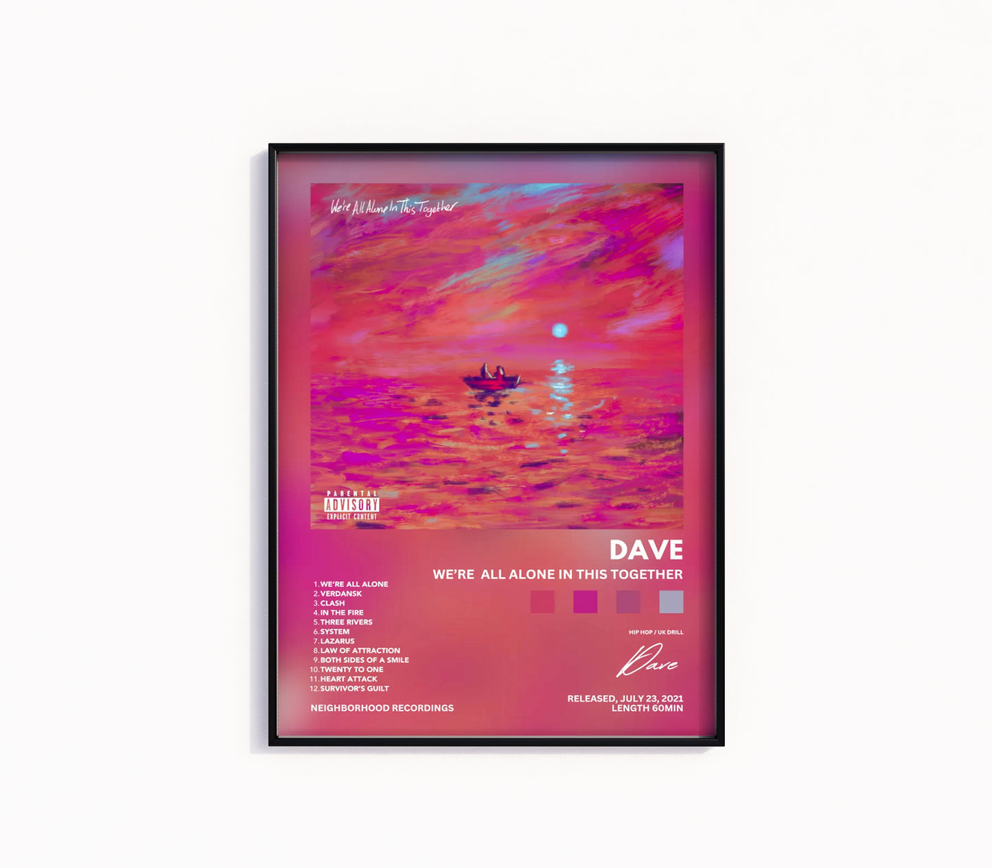 Dave "We're All Alone in This Together" Album Poster