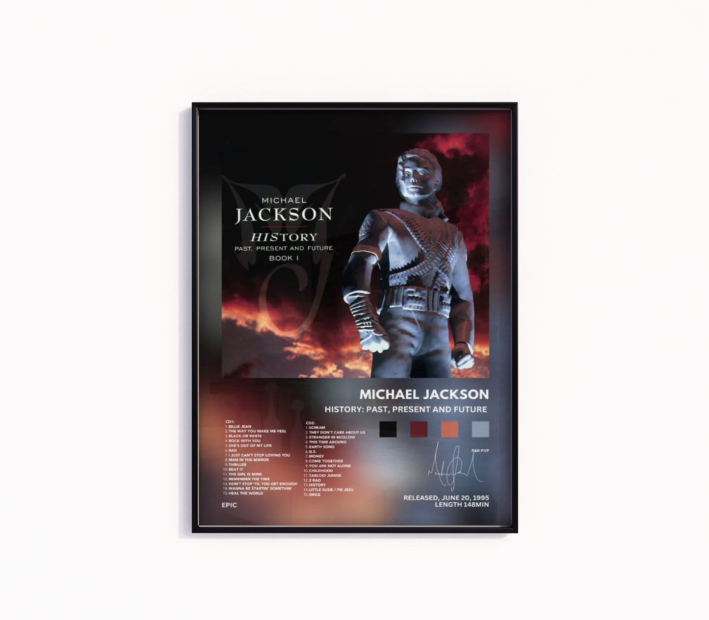 Michael Jackson "HIStory: Past, Present and Future, Book I" Album Poster