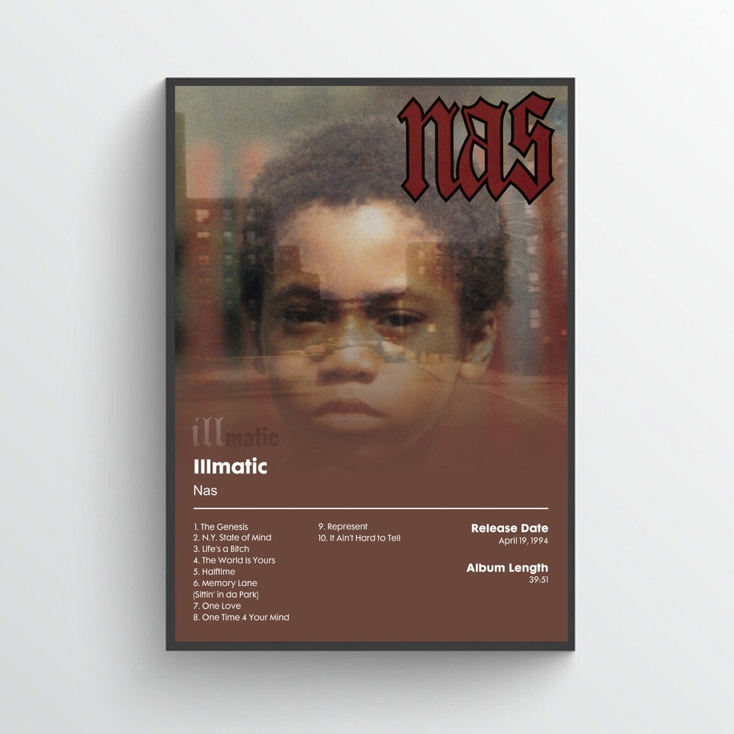 Nas "Illmatic" Album Poster