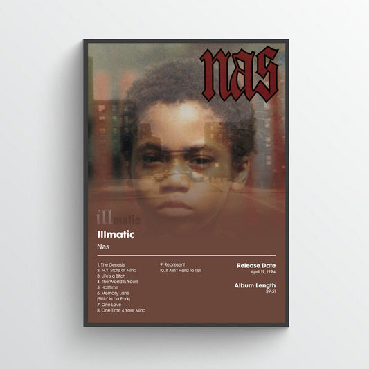 Nas "Illmatic" Album Poster
