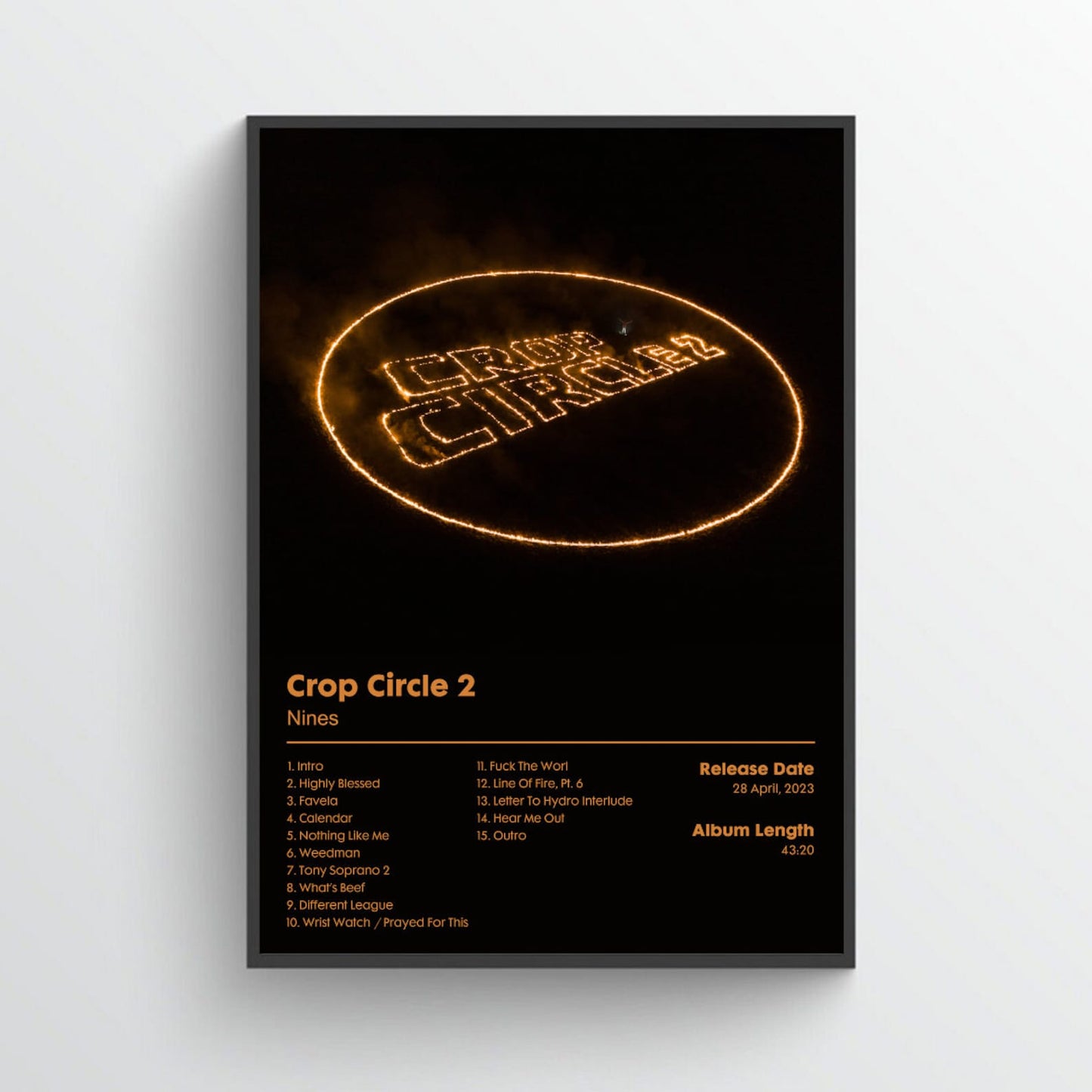 Nines "Crop Circle 2" Album Poster