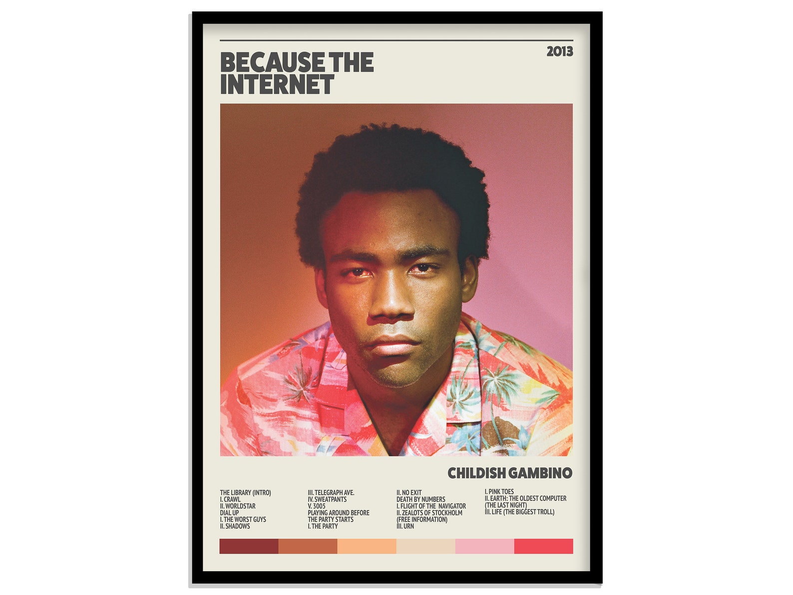 Childish Gambino Because The Internet Album Poster Print Rapper Posters childish-gambino-because-the-internet-album-poster-print-rapper-posters