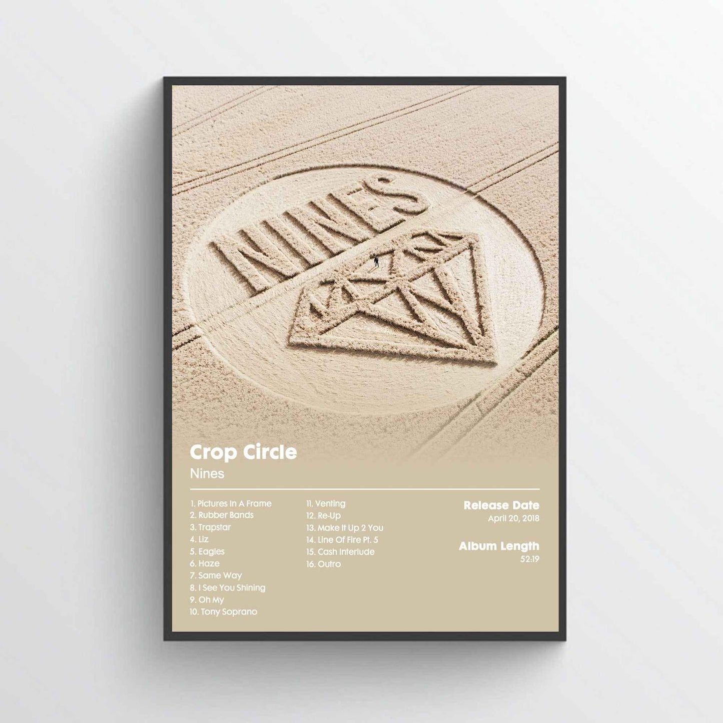 Nines "Crop Circle" Album Poster