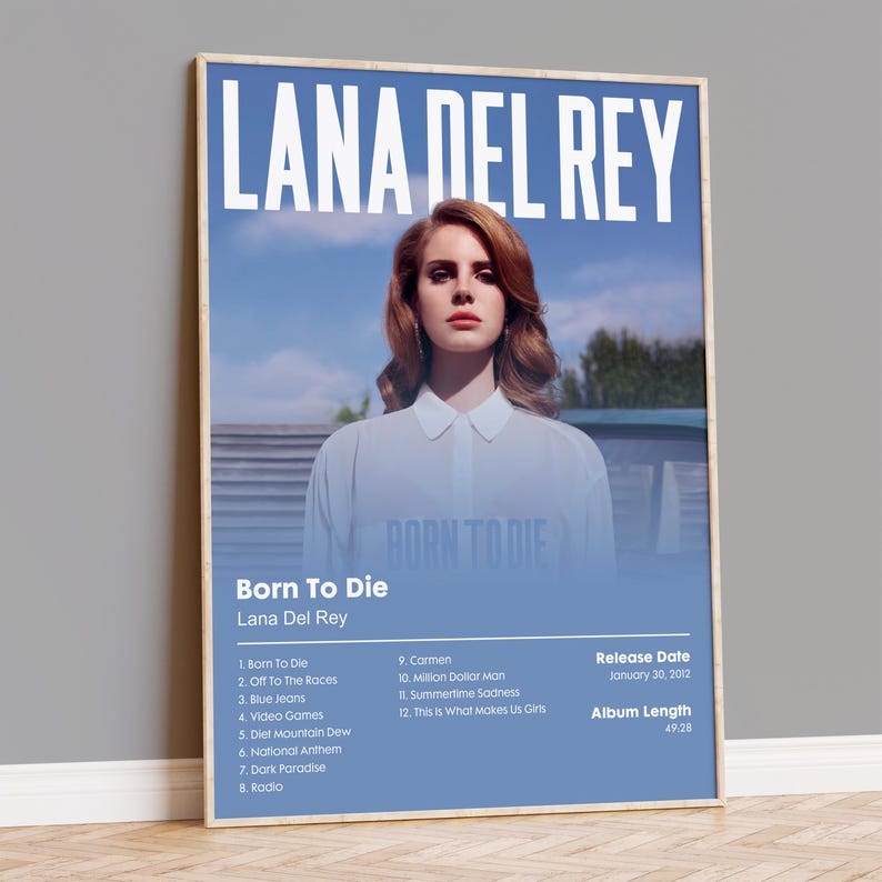 Lana Del Rey "Born To Die" Album Poster