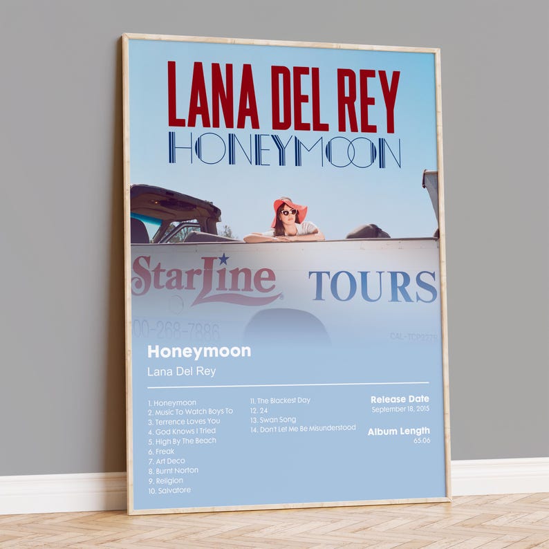 Lana Del Rey "Honeymoon" Album Poster