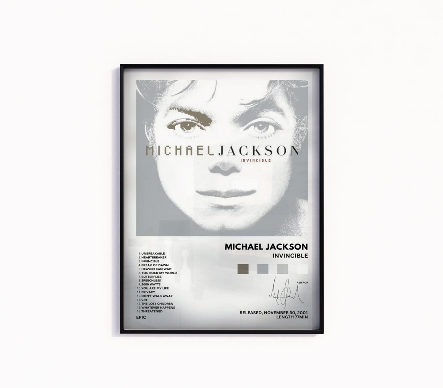 Michael Jackson "Invincible" Album Poster