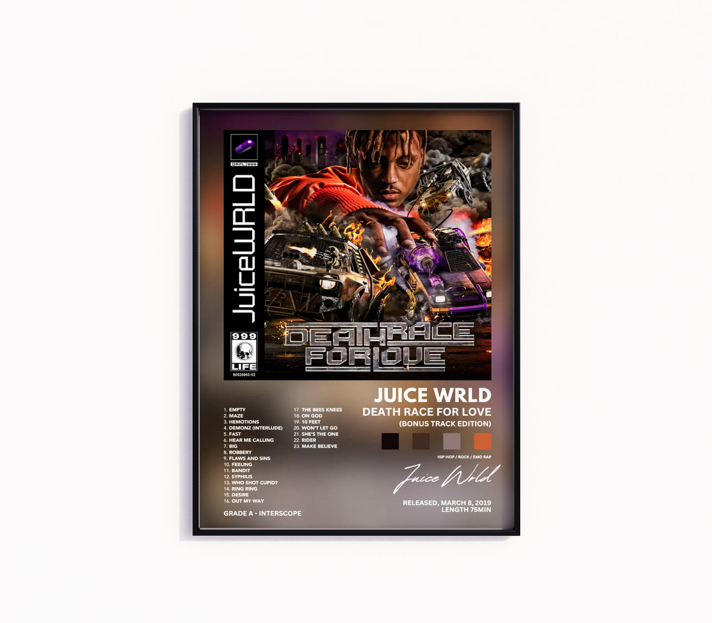 Juice Wrld "Death Race for Love" Album Poster