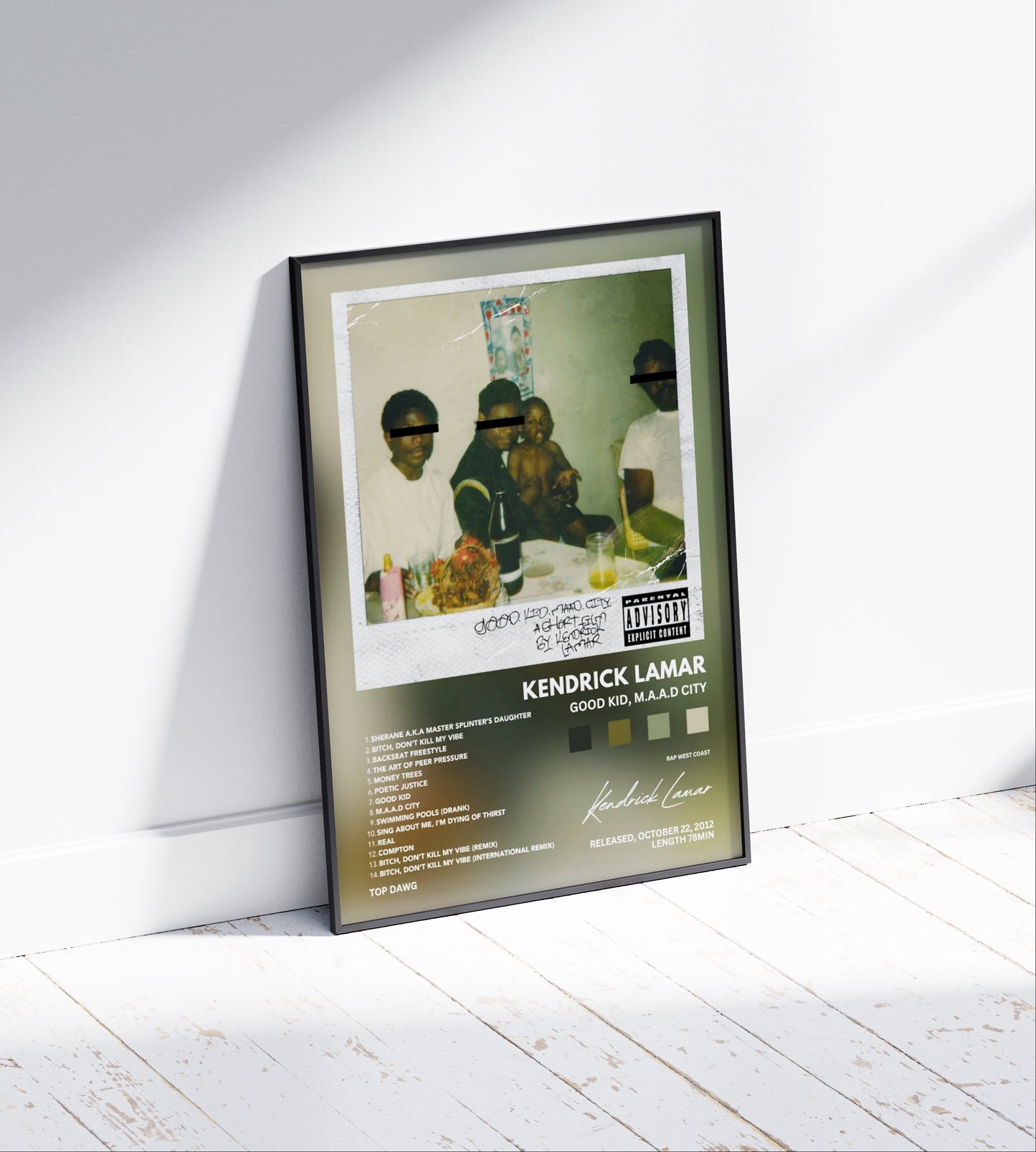 Kendrick Lamar "Good Kid, M.A.A.D City" Album Poster
