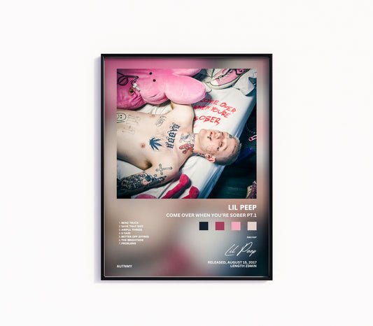 Lil Peep "Come Over When You're Sober Pt 1" Album Poster