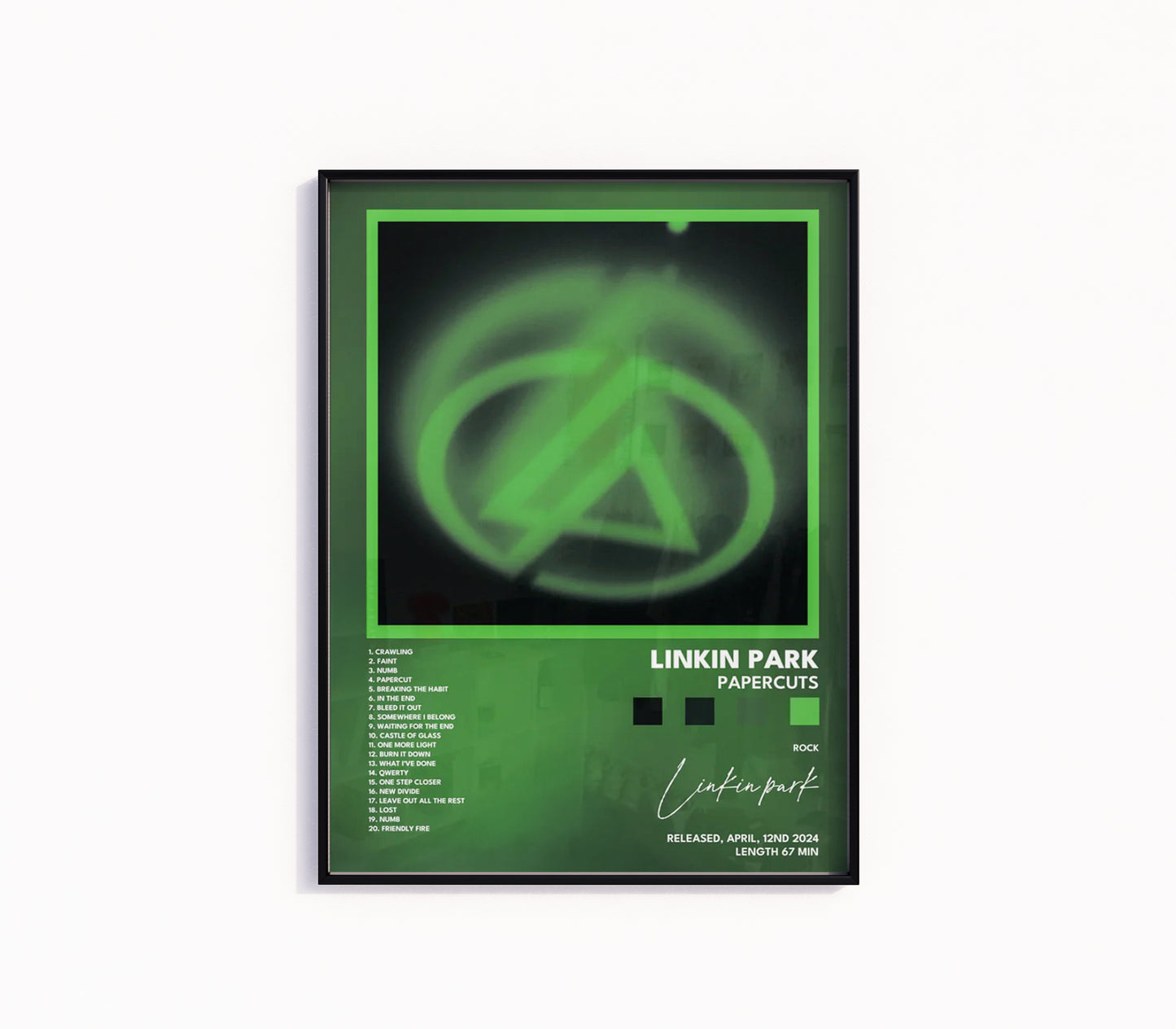Linkin Park "Papercuts" Album Poster