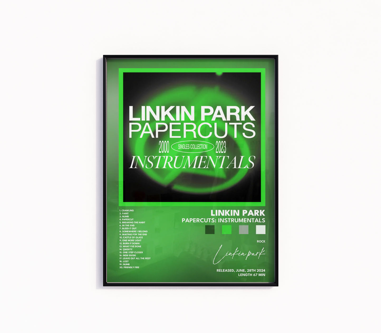Linkin Park "Papercuts: Instrumentals" Album Poster