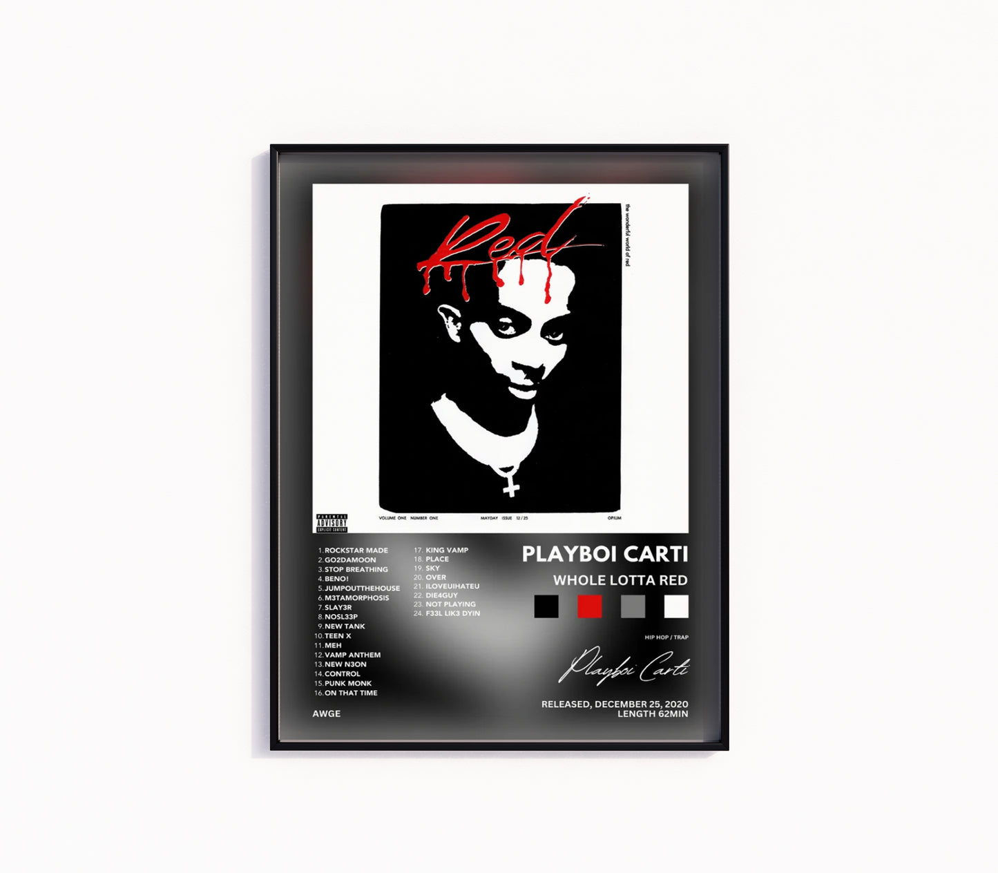 Playboi Carti "Whole Lotta Red" Album Poster