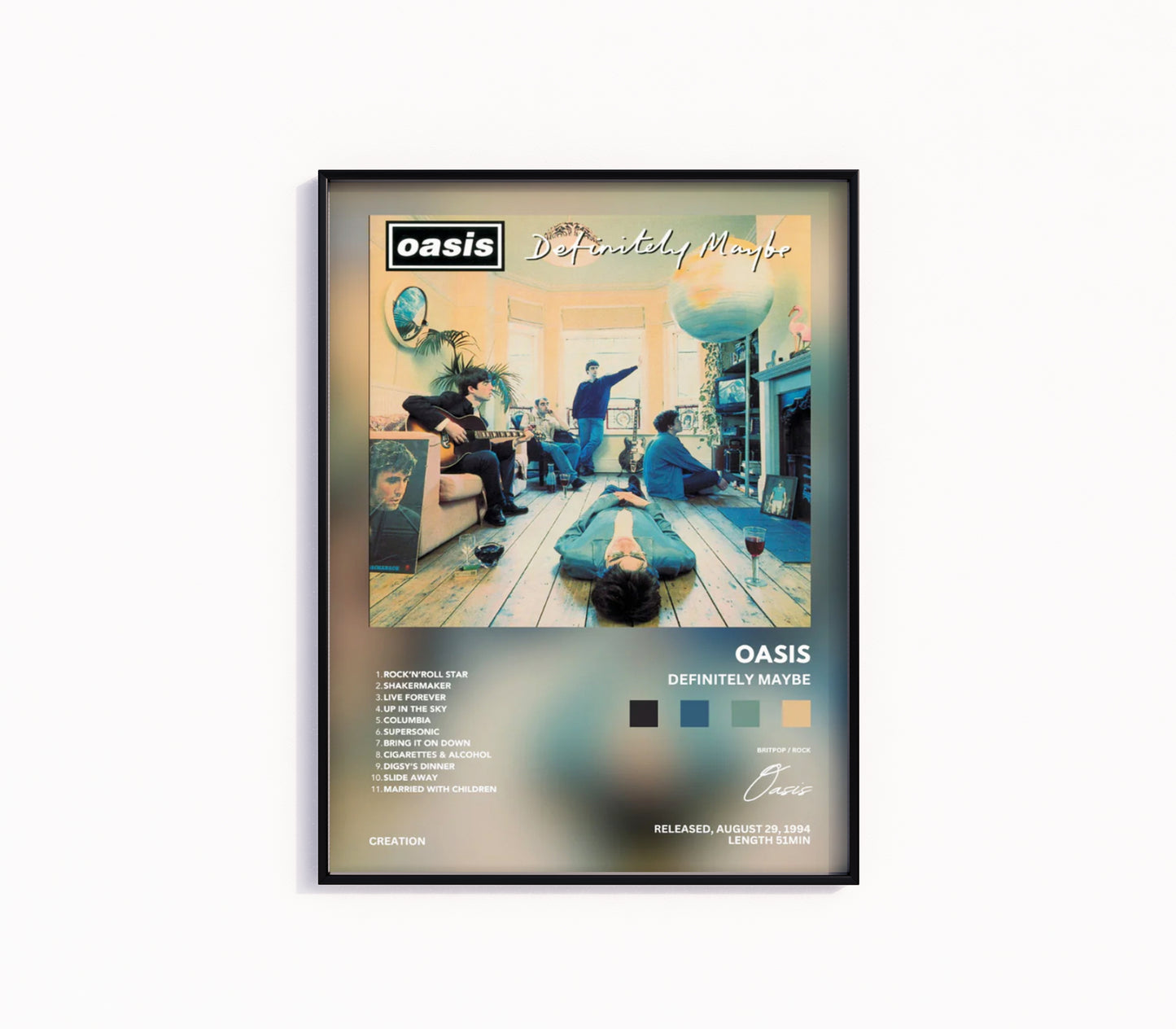 Oasis "Definitely Maybe" Poster