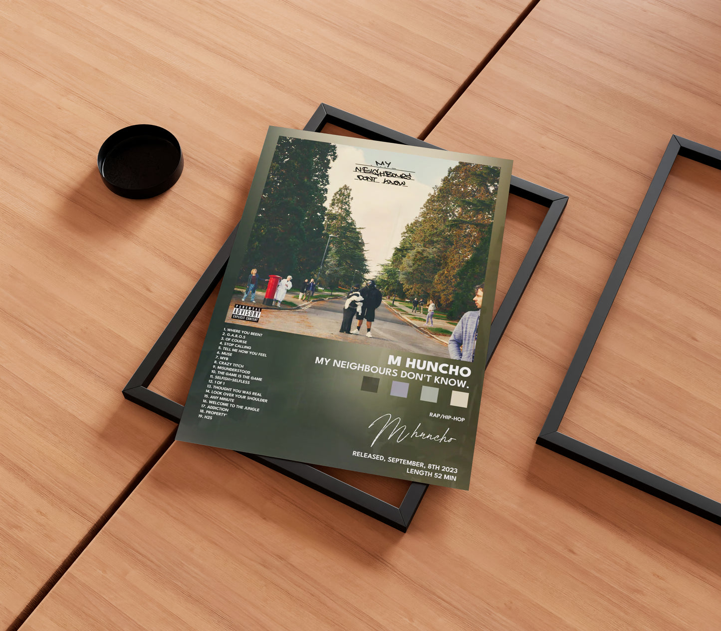 M Huncho 'My Neighbours Don't Know' Album Poster