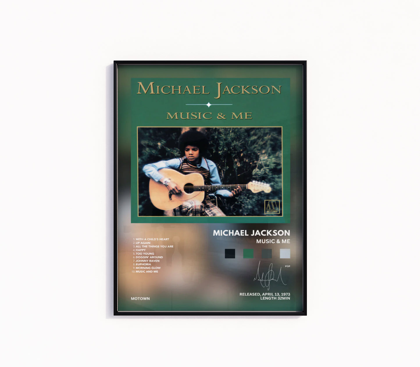 Michael Jackson "Music & Me" Album Poster
