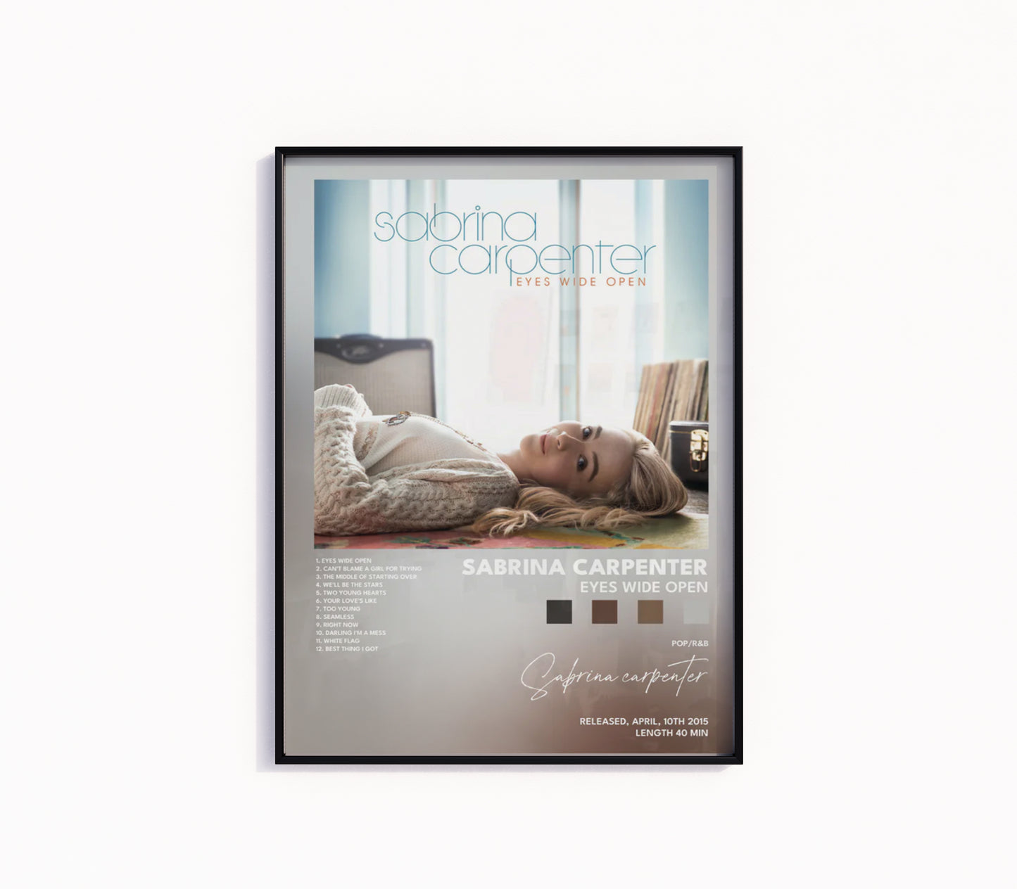 Sabrina Carpenter "Eyes Wide Open" Album Poster