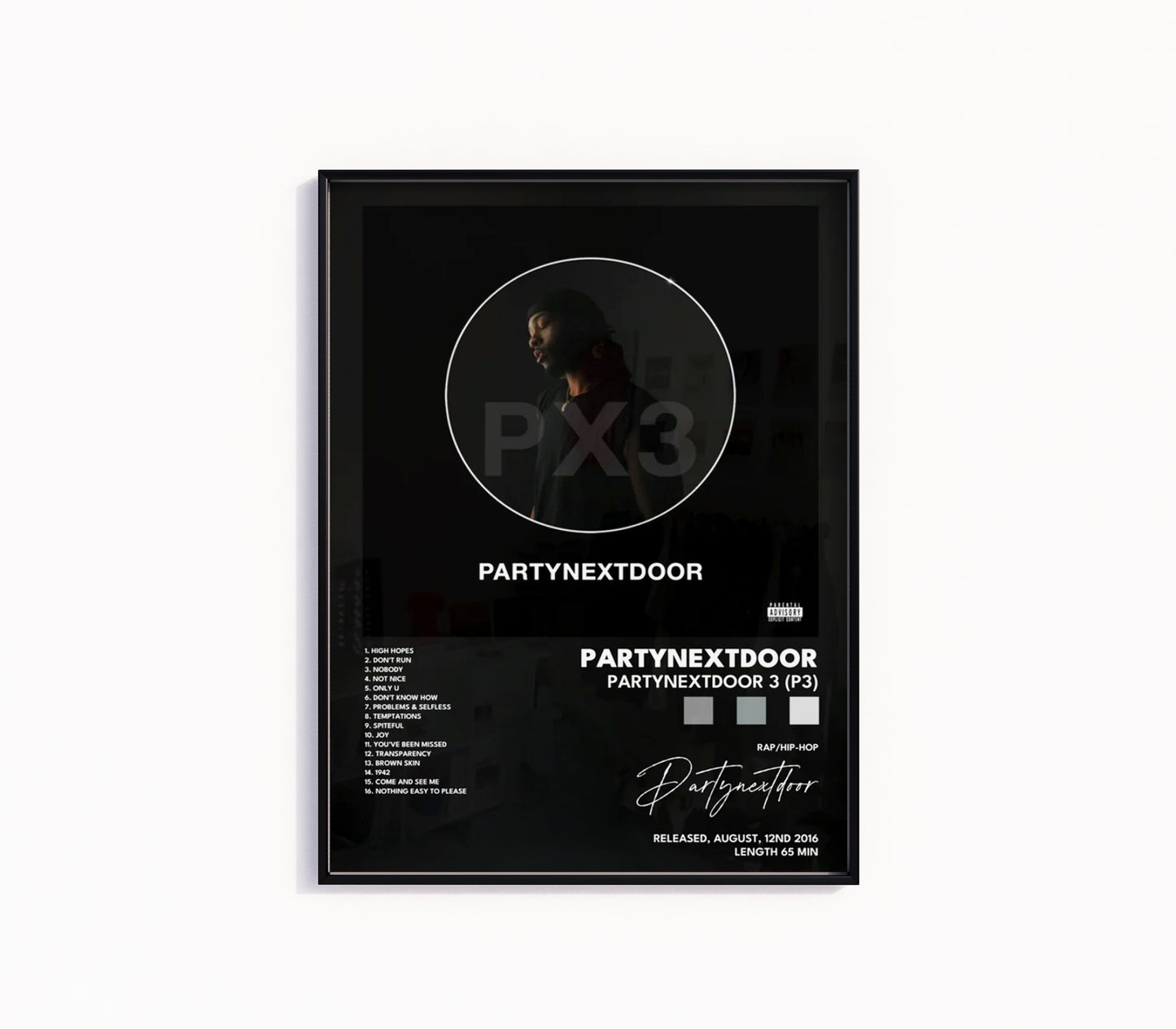 PARTYNEXTDOOR "PartyNextDoor 3" Album Poster