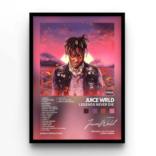 Juice Wrld "Legends Never Die" Album Poster
