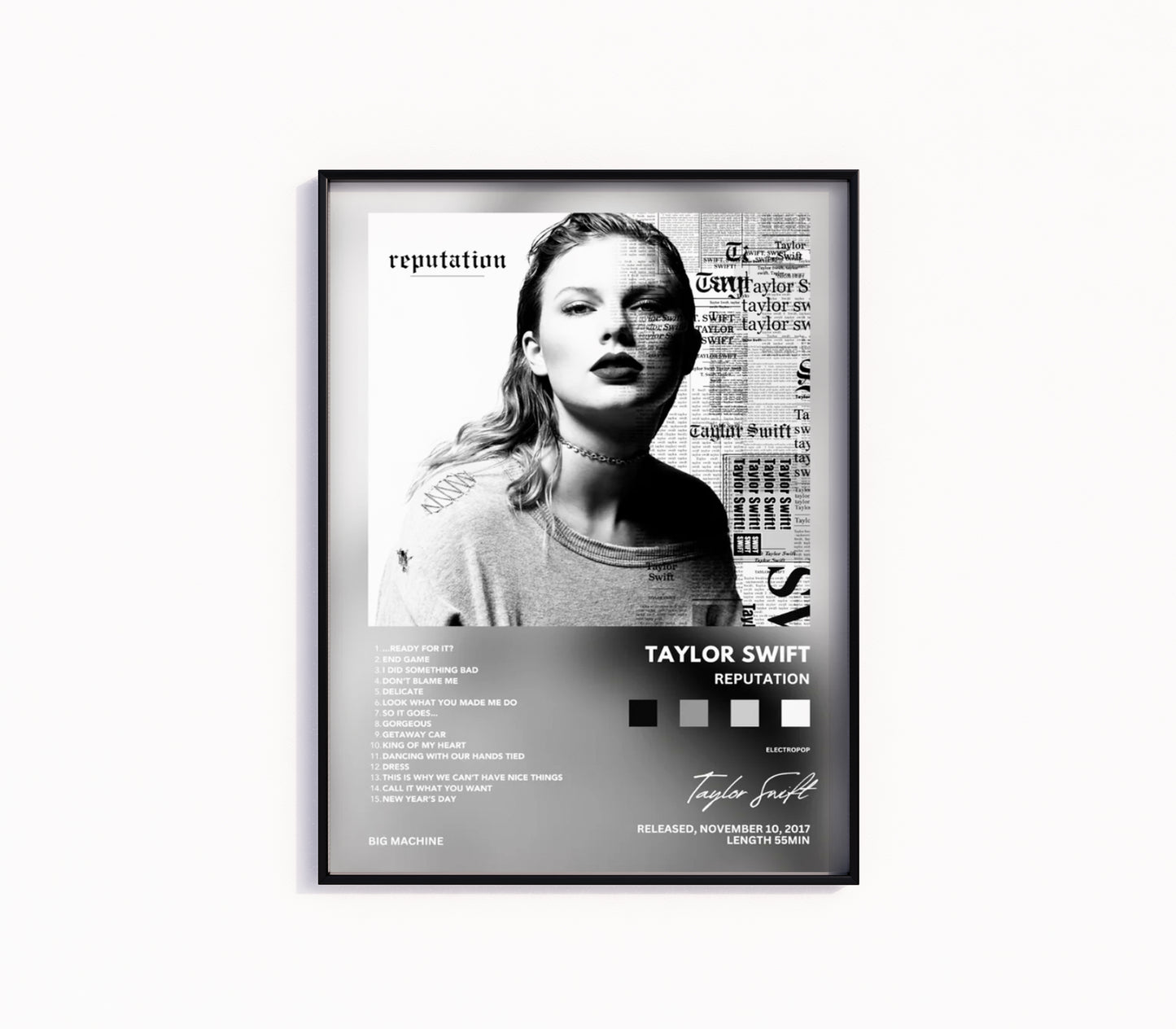 Taylor Swift "Reputation" Album Poster