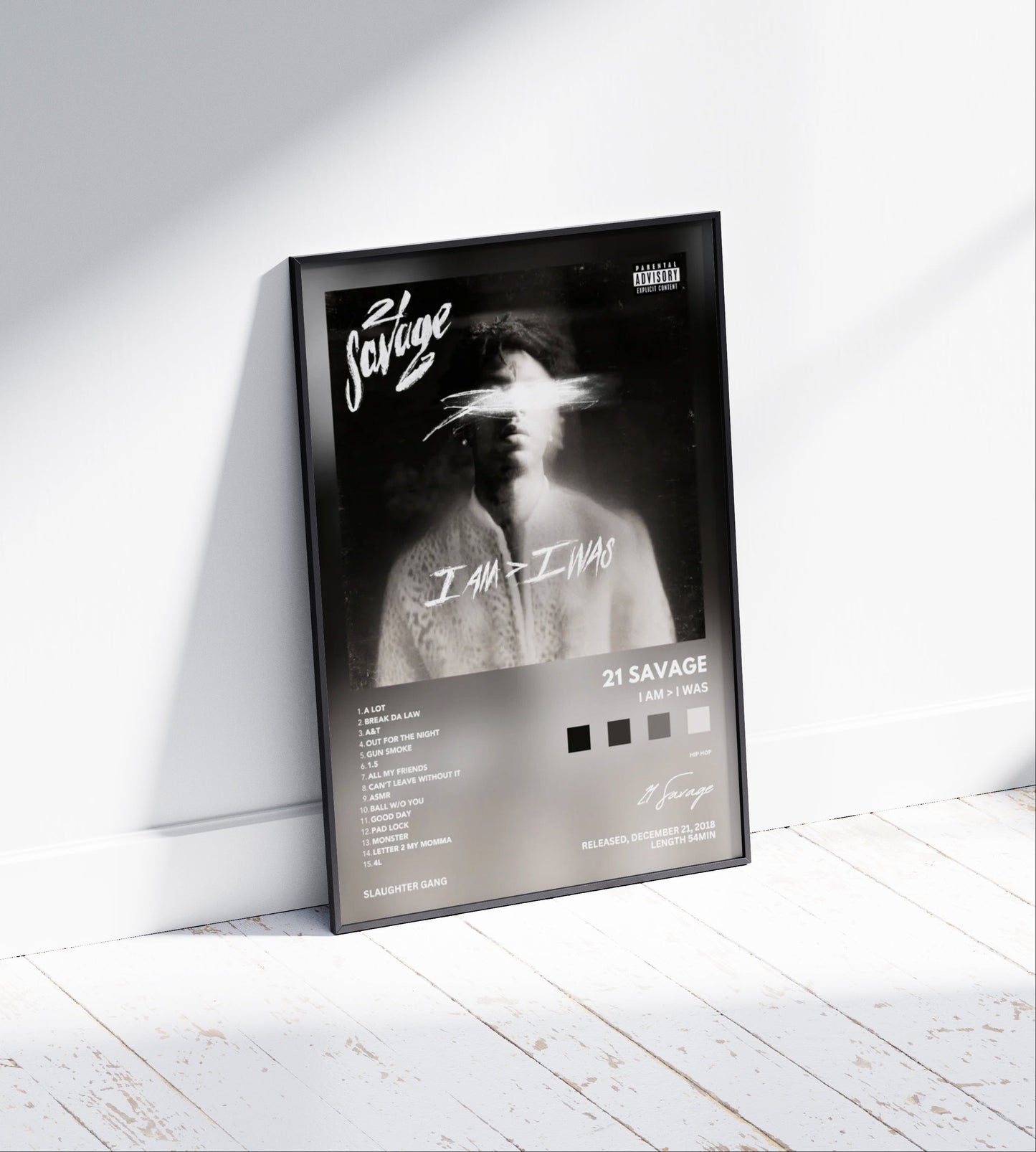 21 Savage "I Am, I Was" Album Poster