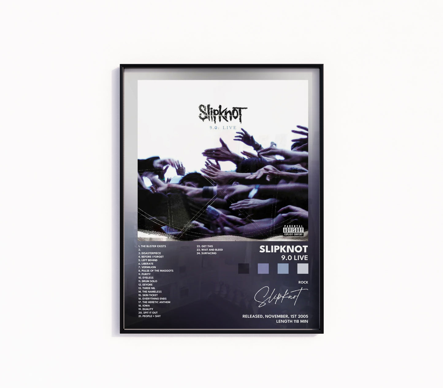 Slipknot "9.0 Live" Album Poster