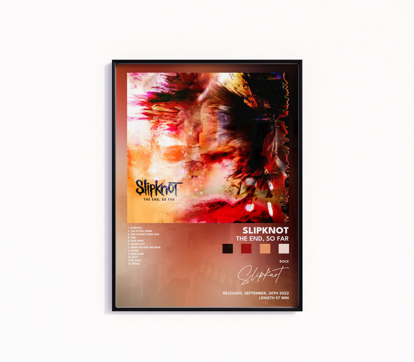 Slipknot "The End, So Far" Album Poster